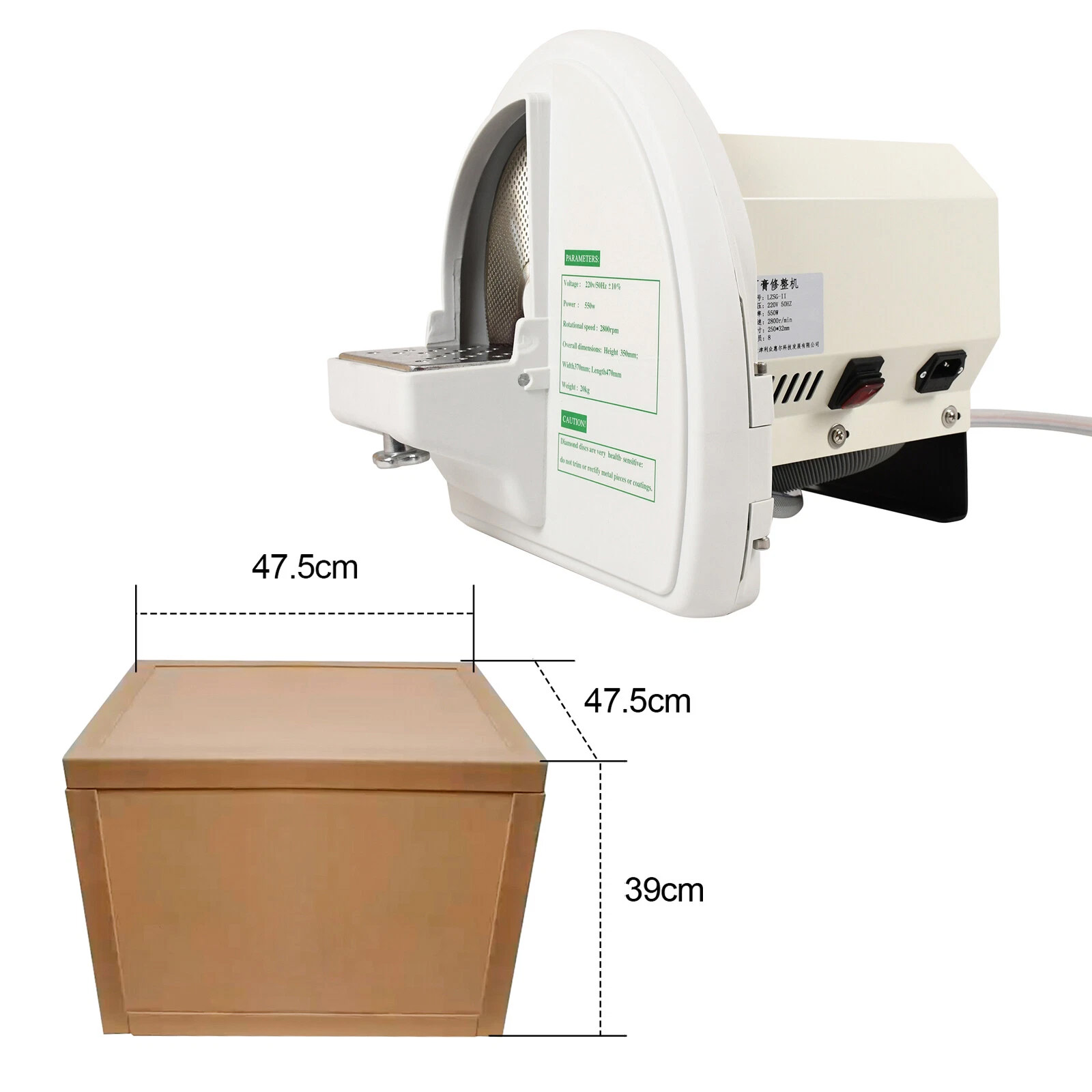 Dental Wet Model Shaping Trimmer Trimming Abrasive Diamond Disc Wheel 2800rpm